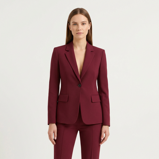 Blazer Mujer con Cierre de Un Botón Corte Slim Fit Ejecutivo - Mavetta