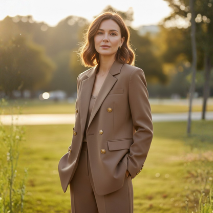 Blazer Mujer Doble Botonadura Corte Clasico