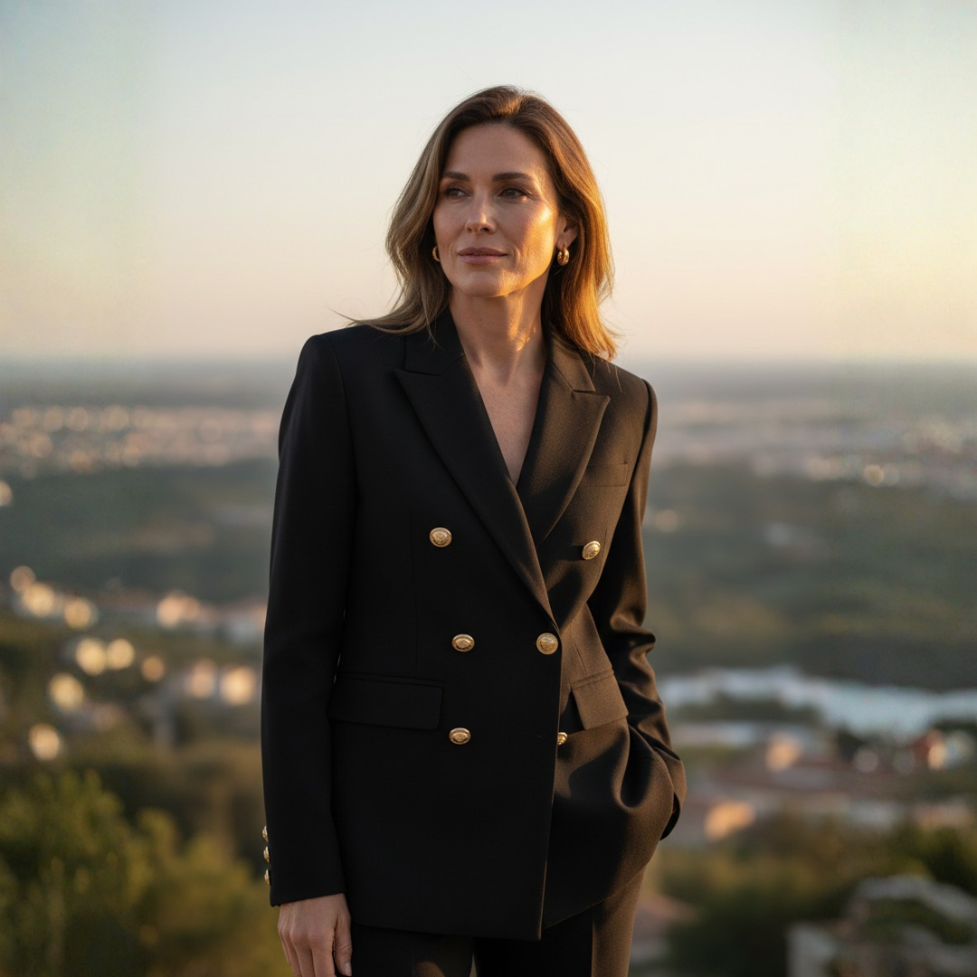 Blazer Mujer Doble Botonadura Corte Clasico