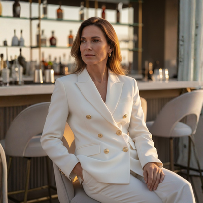 Blazer Mujer Doble Botonadura Corte Clasico