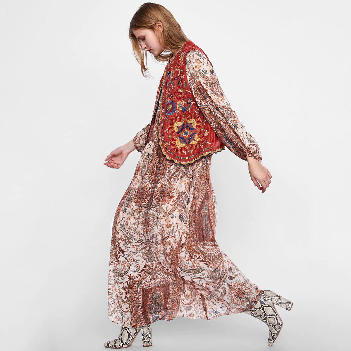 Isabel | Chaleco Floral Bohemio Abierto para Mujer Verano 1