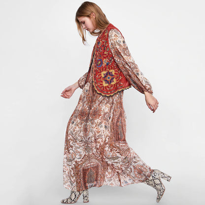Isabel | Chaleco Floral Bohemio Abierto para Mujer Verano 1