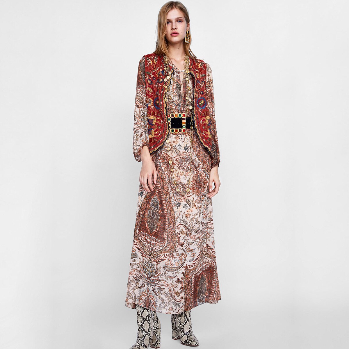 Isabel | Chaleco Floral Bohemio Abierto para Mujer Verano 2