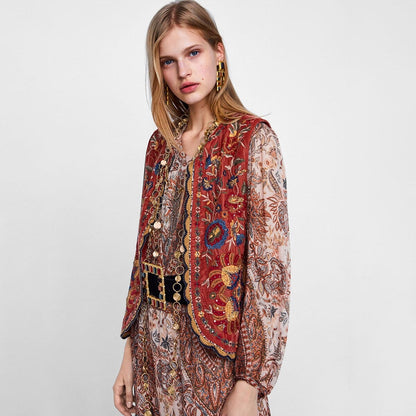 Isabel | Chaleco Floral Bohemio Abierto para Mujer Verano 3