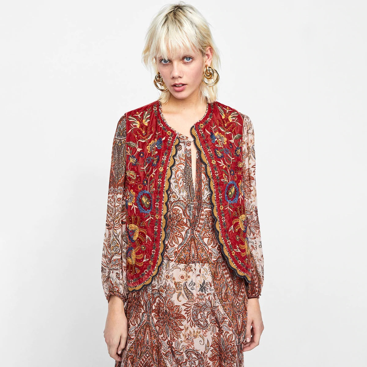 Isabel | Chaleco Floral Bohemio Abierto para Mujer Verano 4