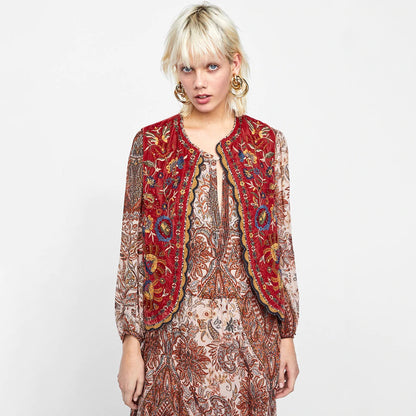 Isabel | Chaleco Floral Bohemio Abierto para Mujer Verano 4