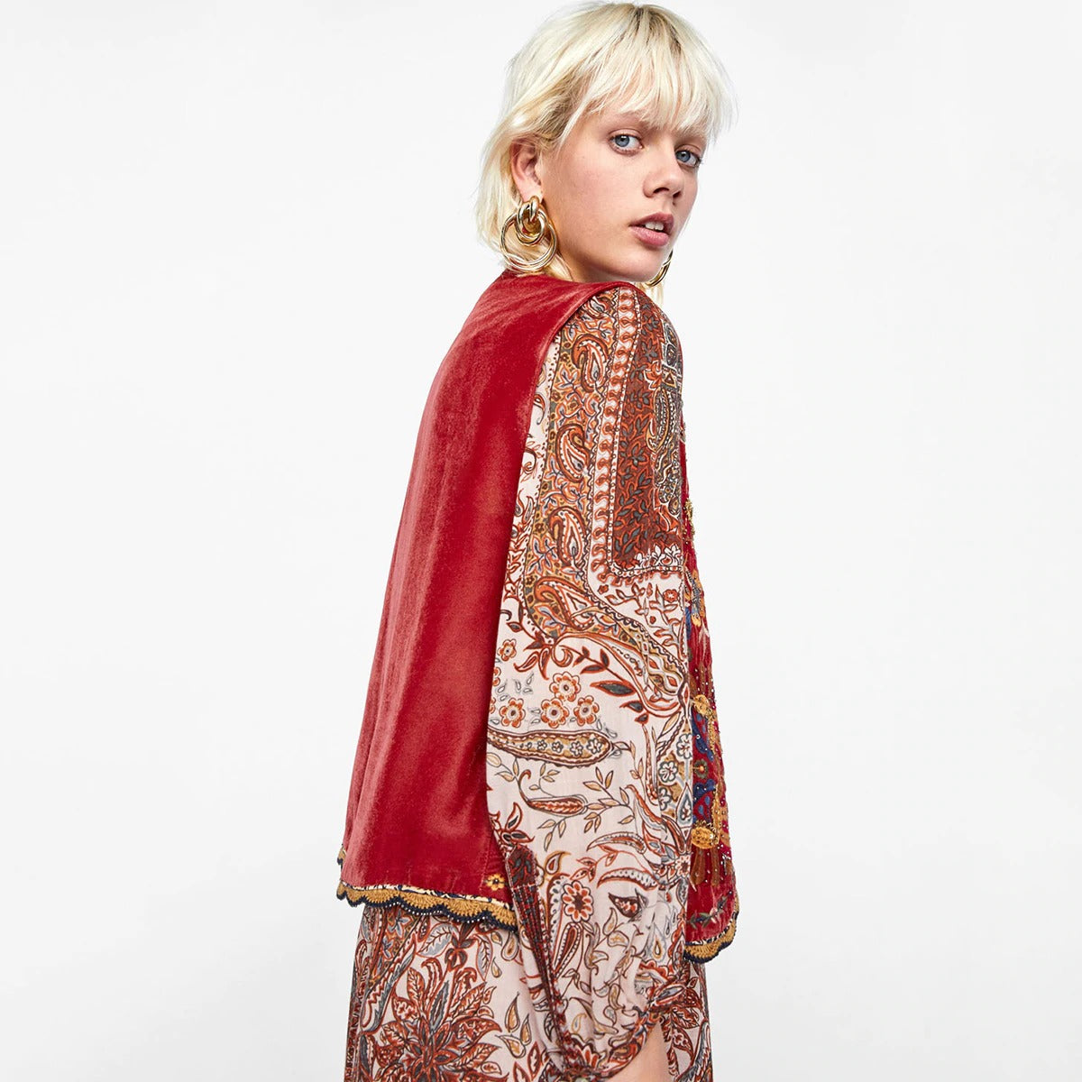 Isabel | Chaleco Floral Bohemio Abierto para Mujer Verano 5