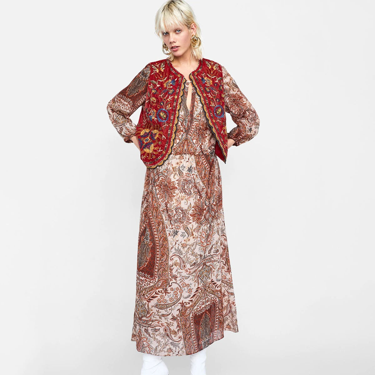 Isabel | Chaleco Floral Bohemio Abierto para Mujer Verano 7