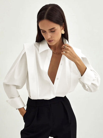 Blusa Mujer Manga Larga Ajuste Elegante