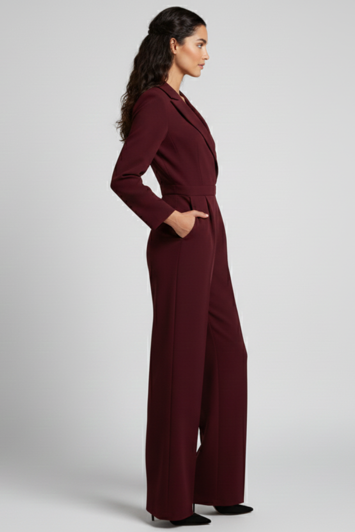 Mono Fiesta Mujer Pierna Ancha Frente Cruzado Elegante