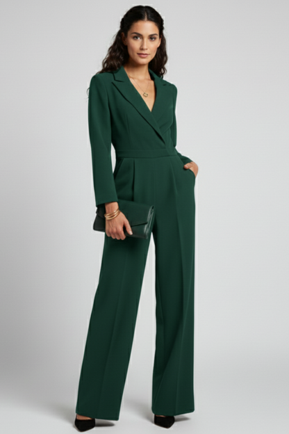 Mono Fiesta Mujer Pierna Ancha Frente Cruzado Elegante