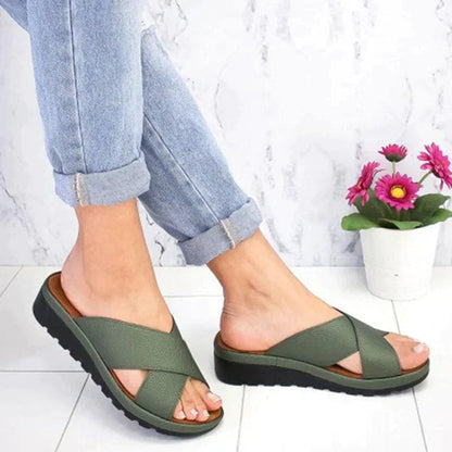 Sandalias Mujer con Tiras Cruzadas Suela Elevada