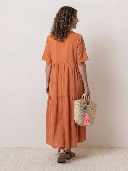 Isabella | Vestido Largo Bohemio de Cuello en V para Mujer, Ideal para Verano 3