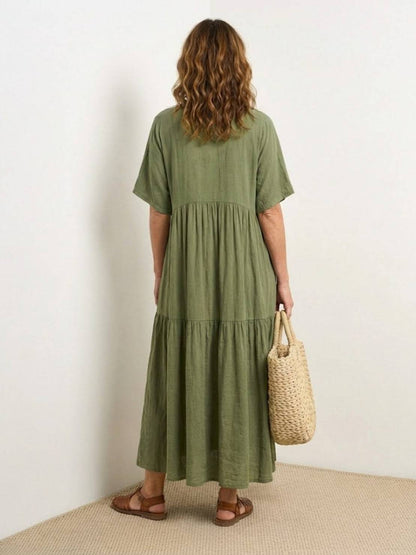 Isabella | Vestido Largo Bohemio de Cuello en V para Mujer, Ideal para Verano 8