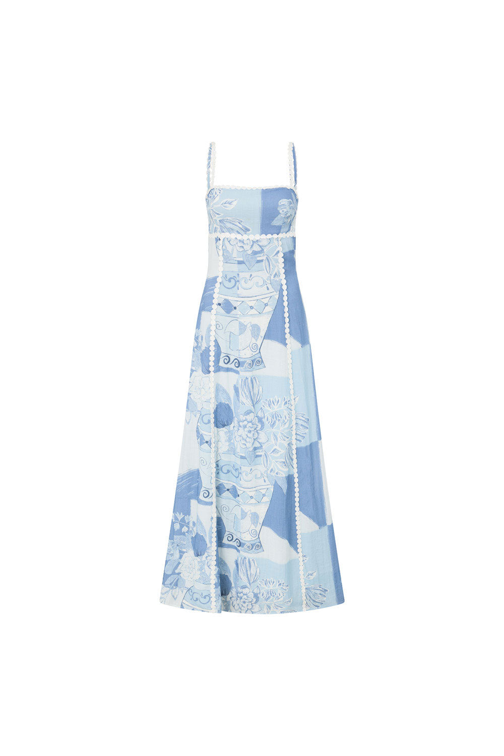 Vestido Largo Mujer de Tela Mediterránea Estilo Elegante
