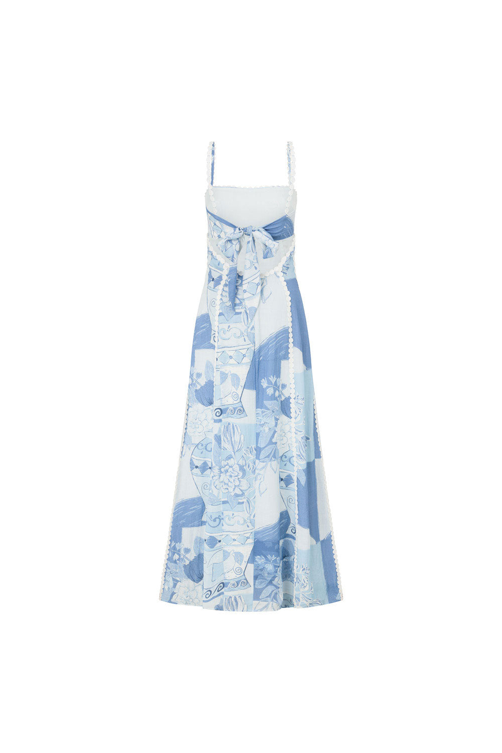 Vestido Largo Mujer de Tela Mediterránea Estilo Elegante
