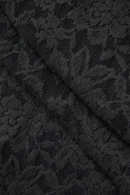 Vestido Largo Mujer de Encaje Semitransparente Ajuste Elegante