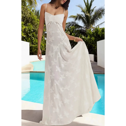 Vestido Largo Mujer de Satén Tirantes Finos Elegante