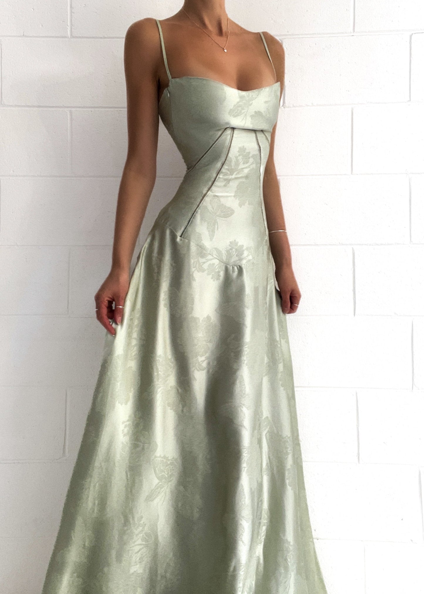 Vestido Largo Mujer de Satén Tirantes Finos Elegante