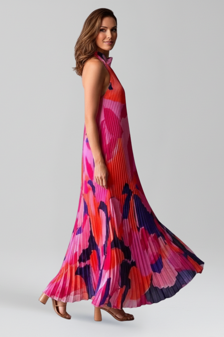 Vestido Largo Mujer Verano Falda Plisada Fluida