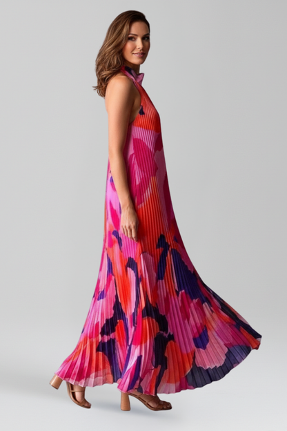 Vestido Largo Mujer Verano Falda Plisada Fluida