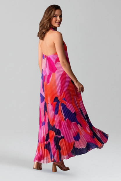 Vestido Largo Mujer Verano Falda Plisada Fluida