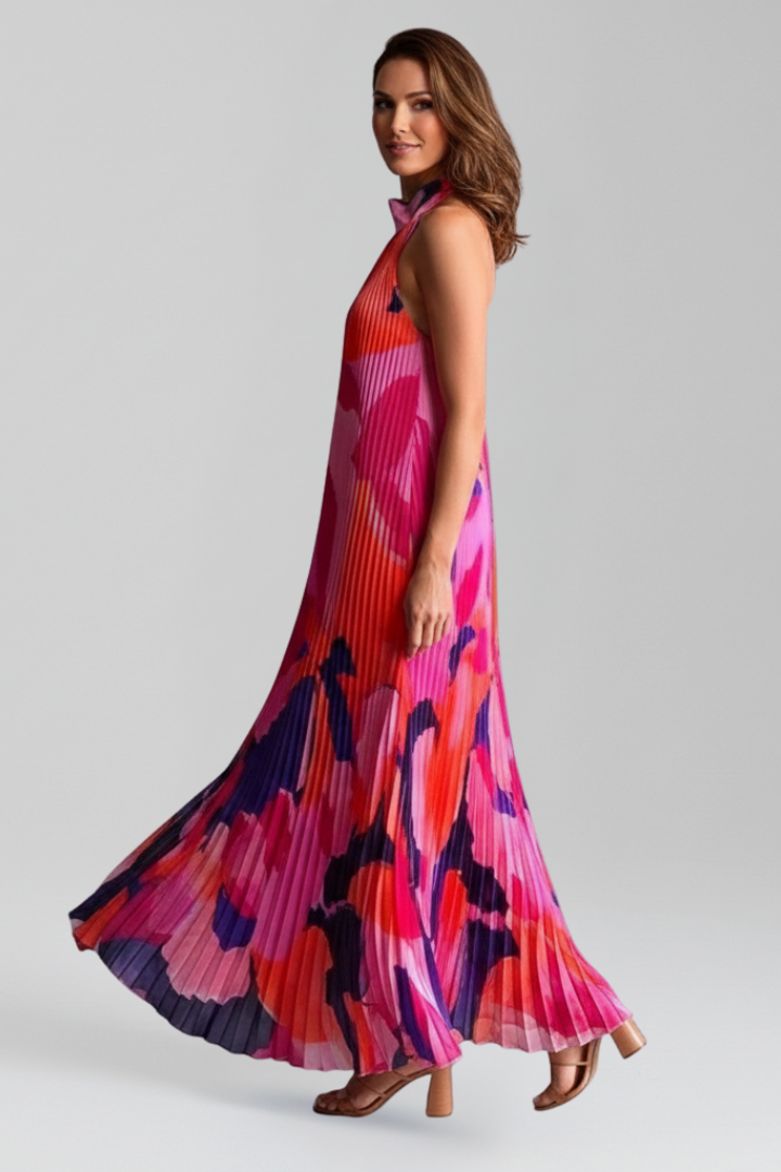 Vestido Largo Mujer Verano Falda Plisada Fluida