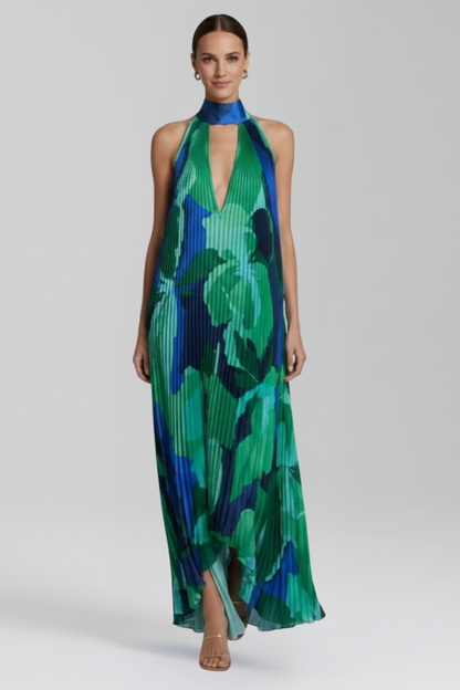 Vestido Largo Mujer Verano Falda Plisada Fluida