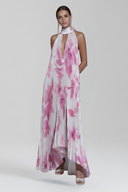 Vestido Largo Mujer Verano Falda Plisada Fluida