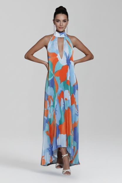 Vestido Largo Mujer Verano Falda Plisada Fluida