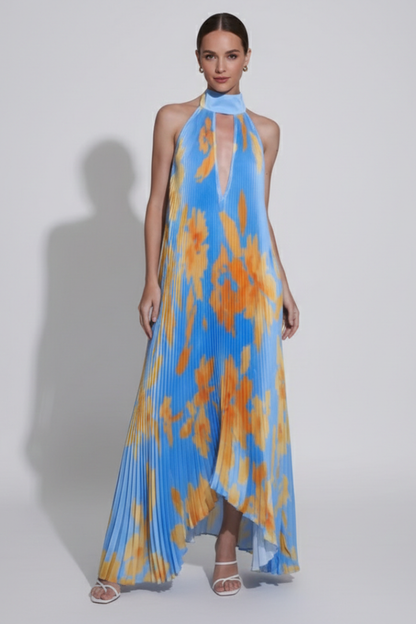 Vestido Largo Mujer Verano Falda Plisada Fluida
