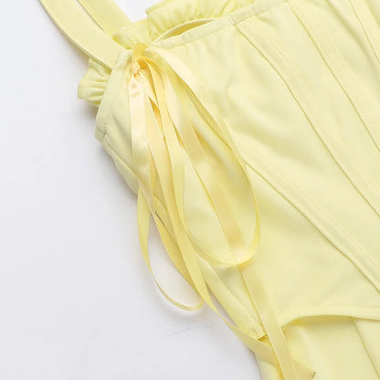 Vestido Midi Mujer con Corsé Elegante para Fiesta