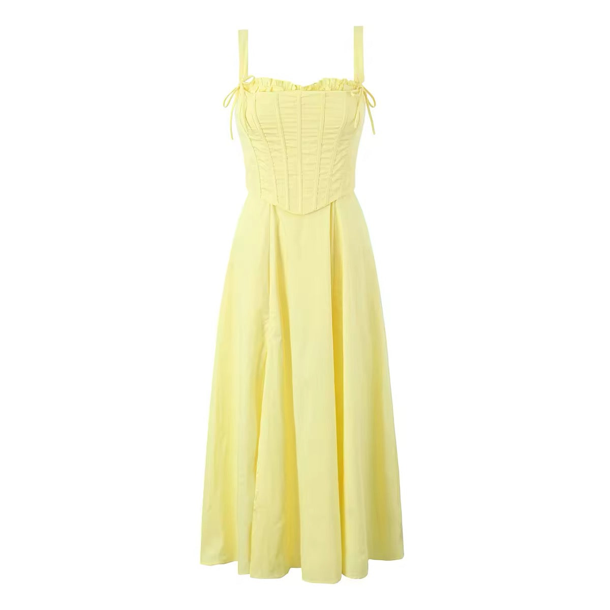 Vestido Midi Mujer con Corsé Elegante para Fiesta