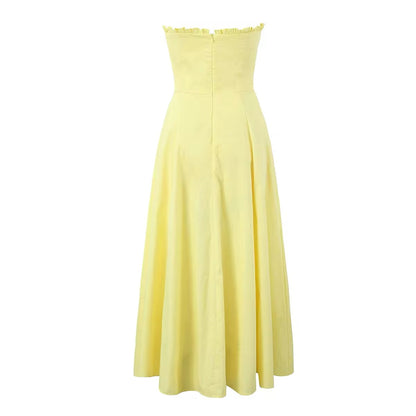 Vestido Midi Mujer con Corsé Elegante para Fiesta