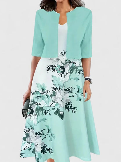 Isabella | Vestido Midi Floral de Manga Tres Cuartos para Mujer 5