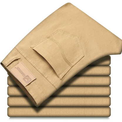 Pantalones Chinos Hombre Algodón Corte Recto Trabillas Bolsillos