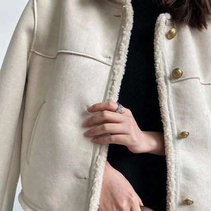 Chaqueta Mujer Estilo Casual Ajuste Regular