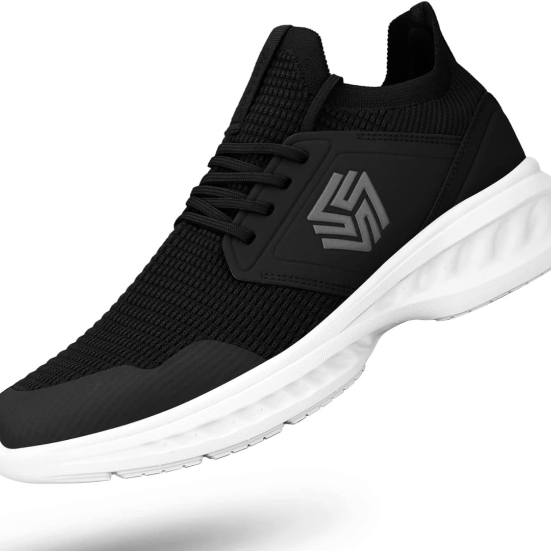 Zapatillas Running Hombre Tejido Knit Cordones Suela Acolchada