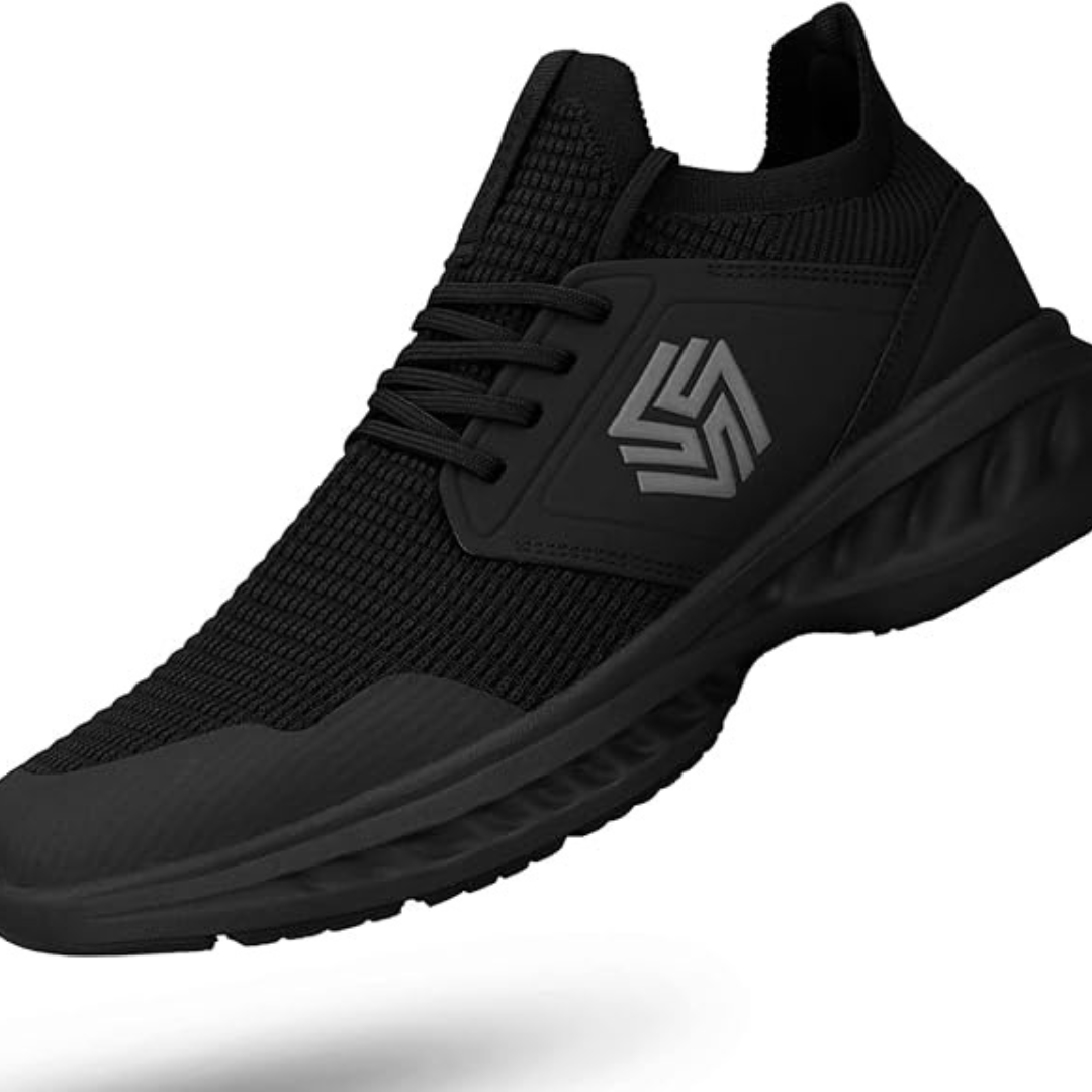 Zapatillas Running Hombre Tejido Knit Cordones Suela Acolchada