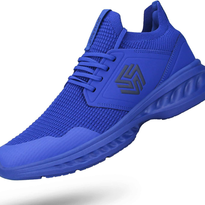 Zapatillas Running Hombre Tejido Knit Cordones Suela Acolchada