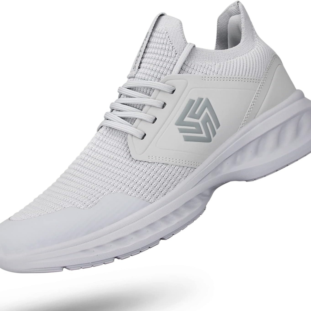 Zapatillas Running Hombre Tejido Knit Cordones Suela Acolchada