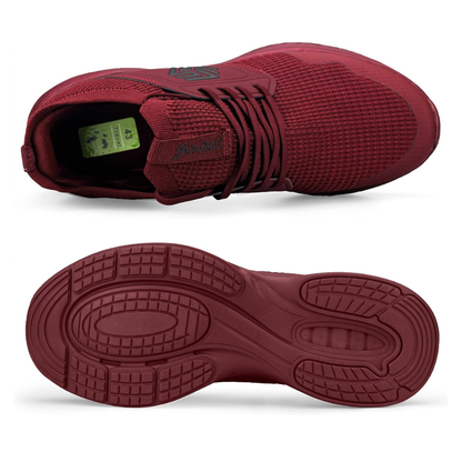 Zapatillas Running Hombre Tejido Knit Cordones Suela Acolchada