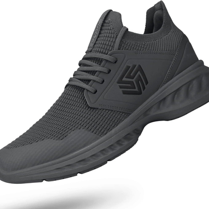 Zapatillas Running Hombre Tejido Knit Cordones Suela Acolchada