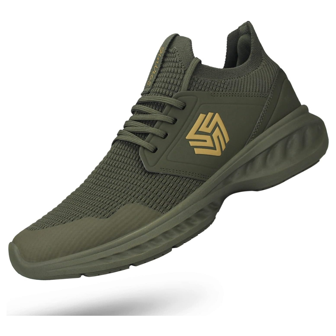 Zapatillas Running Hombre Tejido Knit Cordones Suela Acolchada