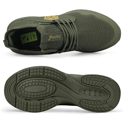 Zapatillas Running Hombre Tejido Knit Cordones Suela Acolchada