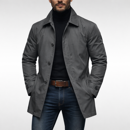 Abrigo Hombre Elegante Corte Clásico