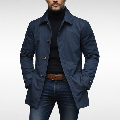 Abrigo Hombre Elegante Corte Clásico