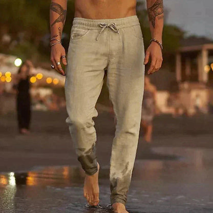 Pantalones Hombre de Lino Playa Ligeros y Versátiles
