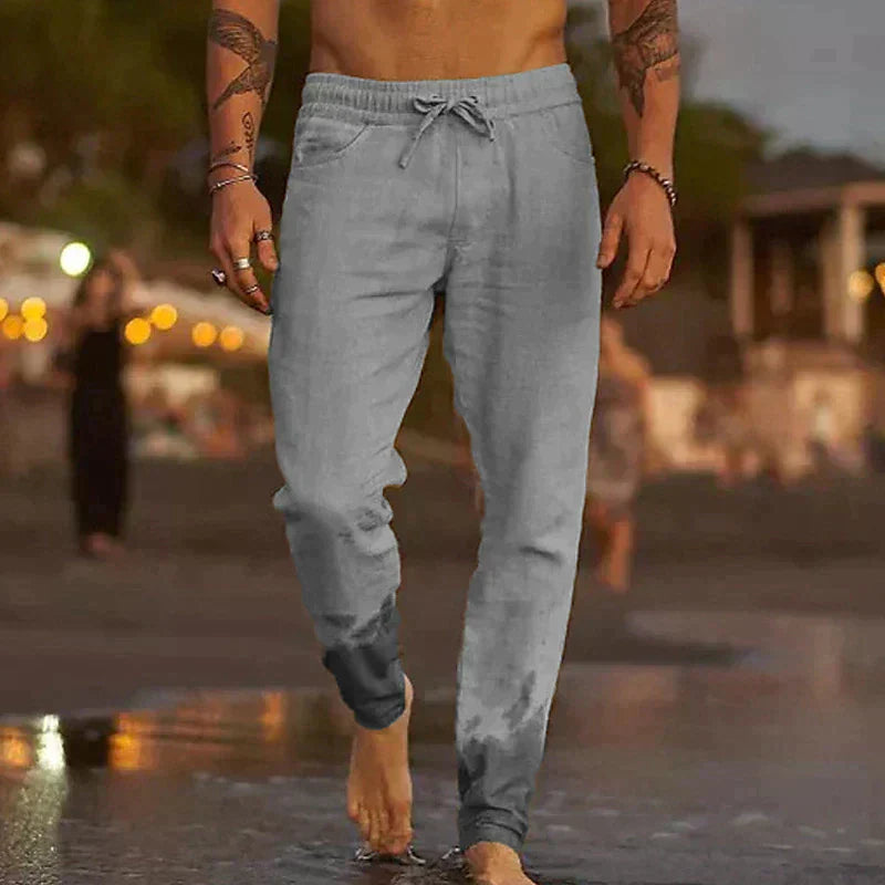 Pantalones Hombre de Lino Playa Ligeros y Versátiles