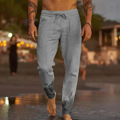 Pantalones Hombre de Lino Playa Ligeros y Versátiles